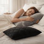 Therapy Lab Aromatherapy Therapy Pillow (Heat & Cold) — Deep Relaxation Comfort in Stone Grey / Matte Black